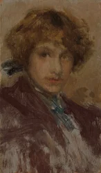 Studie eines Mädchens Kopf und Schultern, 1896-97