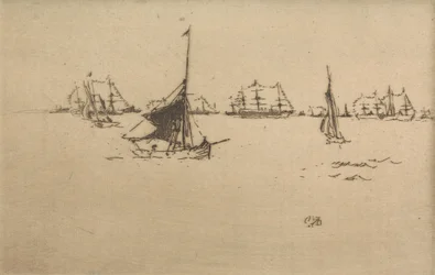 Die Flotte: Abend, aus einer Serie von zwölf Radierungen mit dem Titel Die Marineparade, 1887