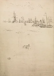 Besucherboot, aus einer Serie von zwölf Radierungen mit dem Titel Die Marineparade, 1887