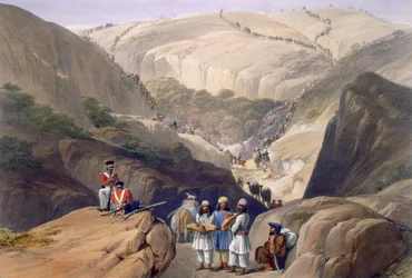 Der erste Abstieg durch den Koojah-Pass, aus 