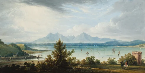Blick auf den Clyde von Ardgowan, die Inseln Bute und Arran in der Ferne