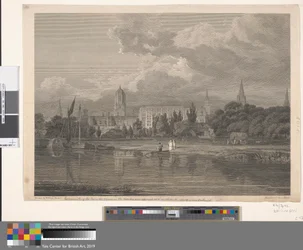 Südansicht von Christ Church, etc., von den Wiesen...