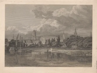 Südansicht der Christ Church, etc. von den Wiesen