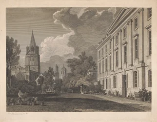 Ansicht der Kathedrale von Christ Church und Teil des Corpus Christi College