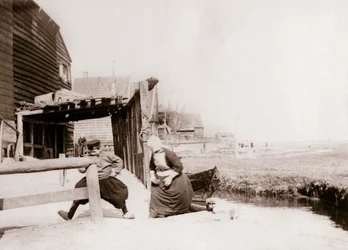 Kinder spielen, Markeninsel, Niederlande, 1898
