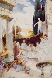 Die Akademie in Athen, Illustration aus 