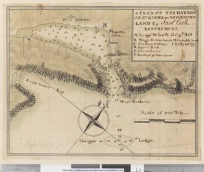 Plan des Hafens von St. Johns in Neufundland