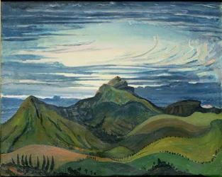 Sonnenuntergang in den Pyrenäen, ca. 1912-13