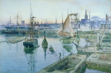 Dundee vom Hafen, 1888