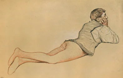 Boccaccio: Die Eröffnungsszene im Decamerone Decameron, um 1900