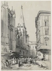 Skizzen zu Hause und im Ausland: Lyons Kirche von St. Hezier, Oktober 1832