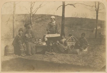 Albuminabzug von versklavten Frauen und ihren Kindern in der Nähe von Alexandria..., 2. Dez. 1861 bis 10. März 1862