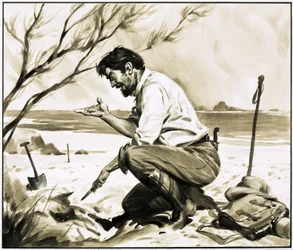 John Bock entdeckte Diamanten am Strand, wurde aber trotz Meldung des Fundes eingesperrt