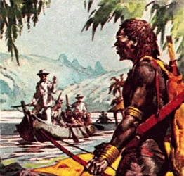 Mungo Park am Fluss Niger