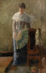 Dame mit Fächer
