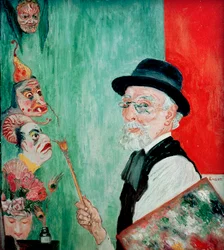 Selbstporträt mit Masken. 1936