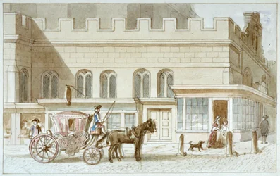 Ladenfronten bei St. Dunstan-in-the-West, Fleet Street, City of London
