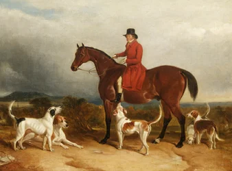 William Phillips von Risca Manor, Monmouthshire mit Hunden, 1850-55