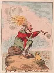 Eine Hexe am Rand eines Berges; siehe; Fuzelli