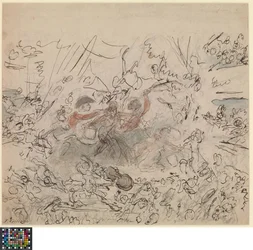 Das Schaubild der Welt: Die napoleonischen Kriege (recto). Liste der Themen, die 