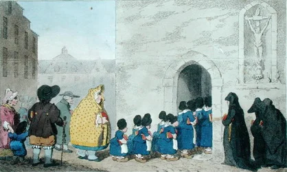 Flämische Charaktere, veröffentlicht von G. Gillray im Jahr 1793