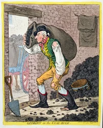 Georgey im Kohlenloch, veröffentlicht von Hannah Humphrey, 1801