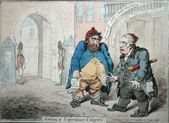 Treffen unglücklicher Bürger, veröffentlicht von Hannah Humphrey im Jahr 1798