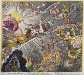 Phaeton erschrocken, veröffentlicht von Hannah Humphrey in 1808