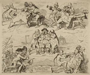 Sans-Culottes, die Europa mit dem Brot der Freiheit füttern