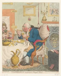 Karikatur auf George III, 1792