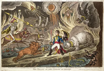 „Das Tal des Todesschattens“ von James Gillray, veröffentlicht am 24. September 1808