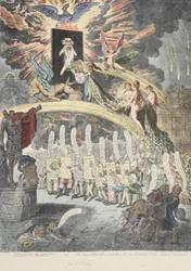 Titianus Redivivus oder die sieben Weisen konsultieren das neue venezianische Orakel, eine Szene in 