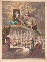 Titianus Redivivus oder die sieben Weisen beraten das neue venezianische Orakel, eine Szene im akademischen Hain Nr. 1