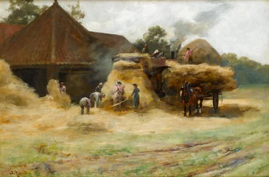 Dreschen, eine schottische Farm, 1884