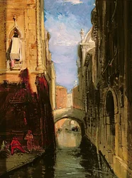 Ein Seitenkanal in Venedig