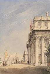 Die Fassade des Royal Naval College, Greenwich