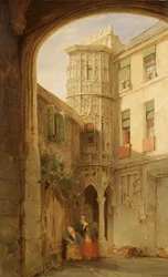Die Überreste des Palastes von Philippe le Bel, 1835