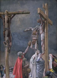 Mich dürstet. Der Essig wird Jesus gereicht, Illustration für Das Leben Christi