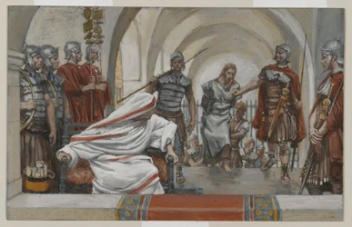 Jesus wird von Herodes zu Pilatus geführt, Illustration aus Das Leben unseres Herrn Jesus Christus, 1886-94