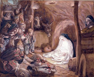 Die Anbetung der Hirten, Illustration für Das Leben Christi, ca. 1886-94