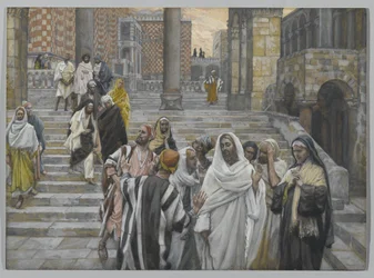 Die Jünger bewundern die Gebäude des Tempels, Illustration aus Das Leben unseres Herrn Jesus Christus, 1886-94