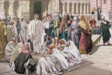 Die Pharisäer befragen Jesus, Illustration für „Das Leben Christi“, ca. 1886-96