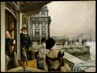 Die Terrasse der Trafalgar Tavern, Greenwich, ca. 1878