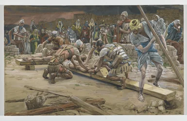 Der Nagel für die Füße, Illustration aus Das Leben unseres Herrn Jesus Christus, 1886-94