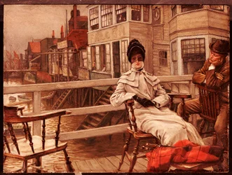 Warten auf das Boot in Greenwich