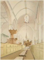 Innenraum der Temple Church, Blick nach Osten