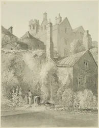 The White Lodge, gesehen vom Garten der City School (Queen Elizabeth