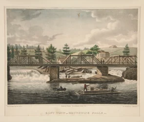 Ostansicht der Brunswick Falls, Me.
