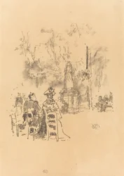 Gespräch unter der Statue, Jardin du Luxembourg