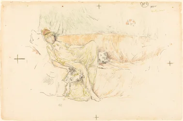 Gekleidete Figur, liegend